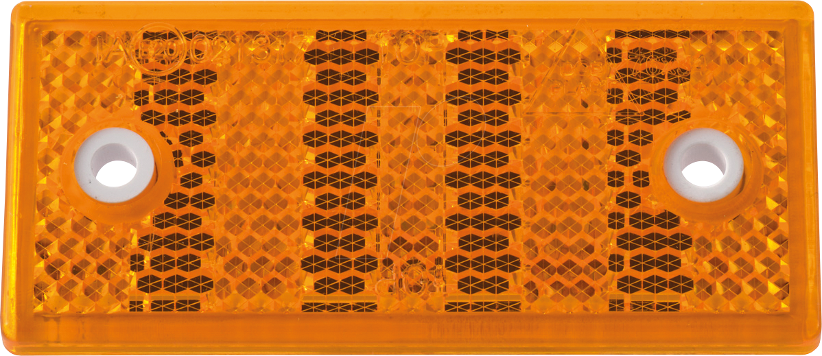 ANHGR 763402 - Anhänger - Reflektor, eckig, mit Bohrung, gelb