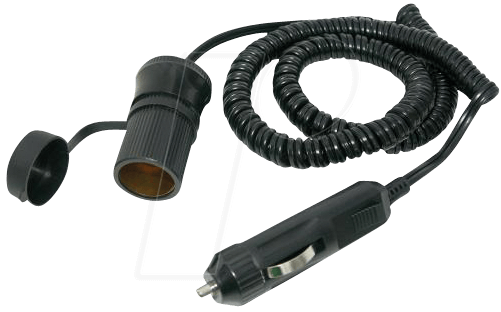 BST 16559: KFZ - Zigarettenanzünder-Stecker auf Buchse, Spiralleitung, 3m  bei reichelt elektronik