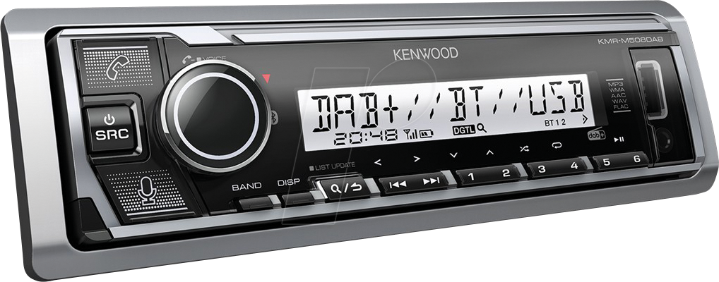 KW KMR-M508DAB: Digital Media Receiver Marine with DAB+, USB, BT,   Alexa at reichelt elektronik