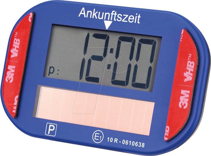 KFZ TX-337 - KFZ - Elektronische Parkscheibe, Solar, blau