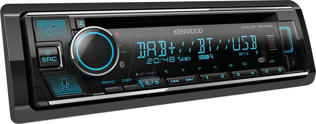 0019048233783 - KW KDC-BT760DAB - CD Receiver mit DAB+ USB BT Amazon Alexa variable Beleuchtun