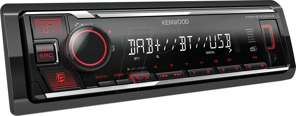 0019048234087 - KW KMM-BT408DAB - Digital Media Receiver mit DAB+ Bluetooth Scheibenantenne