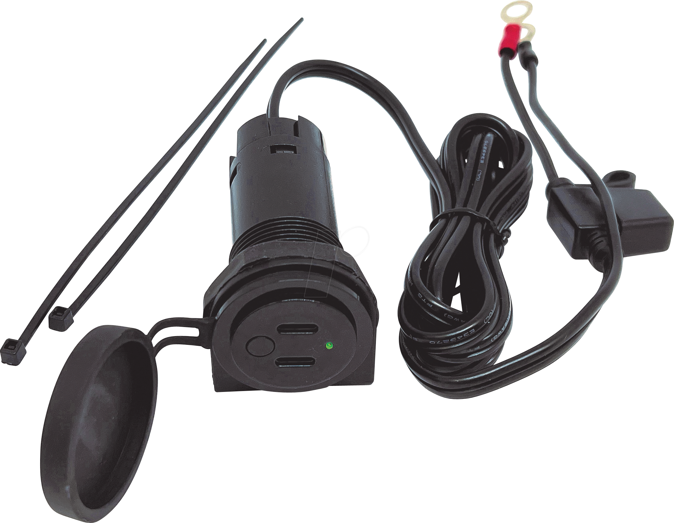 KRAD USB18 - Motorrad - USB-C Steckdose, 3,6 A, LED, abschaltbar