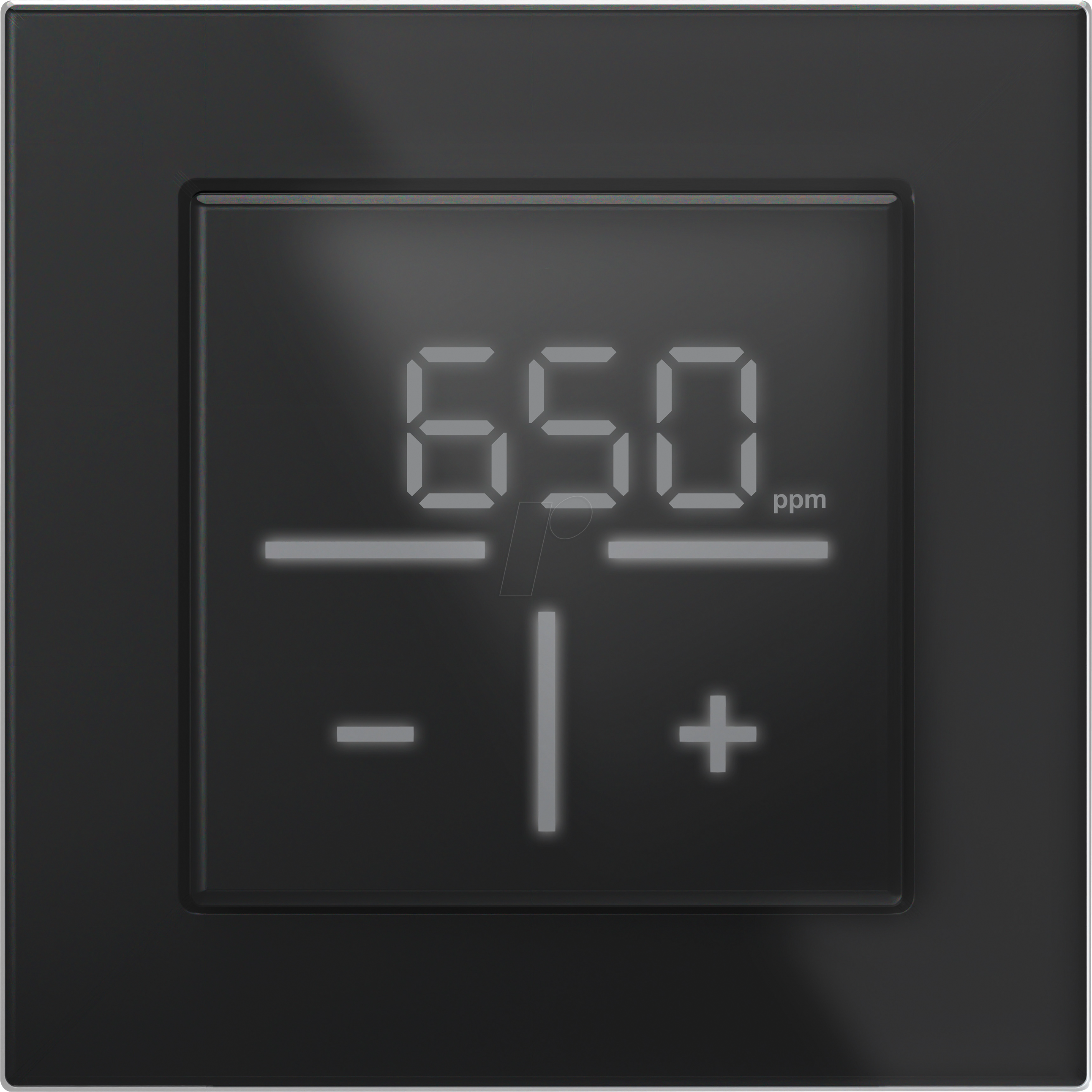 HMIP WGTC-GF1-A - Set 1x Glasthermostat CO2 + Rahmen, 1-fach, schwarz