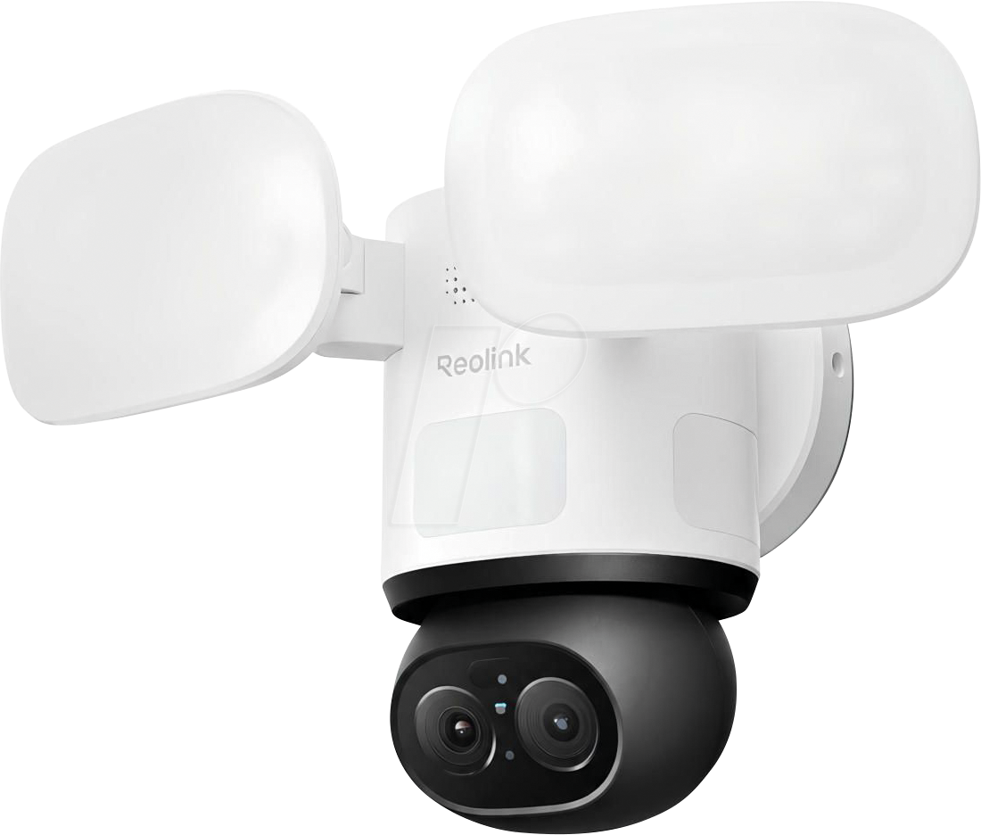 Reolink Floodlight Series F850W Überwachungskamera 8MP (5120x1552), WiFi 6, Dual-Objektiv, 360° Auto-Tracking, 3000 Lumen Flutlicht, KI-Videosuche