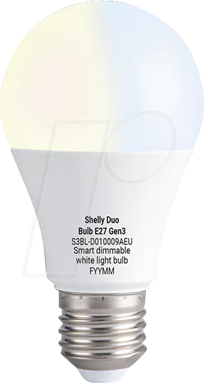 Image of SHELLY DB E27 G3 - Shelly Duo Bulb E27 Gen3