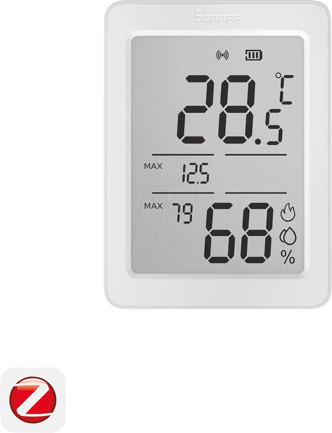 Sonoff AirGuard TH SNZB-02DR2 ZigBee LCD Temperatur- und Feuchtigkeitssensor