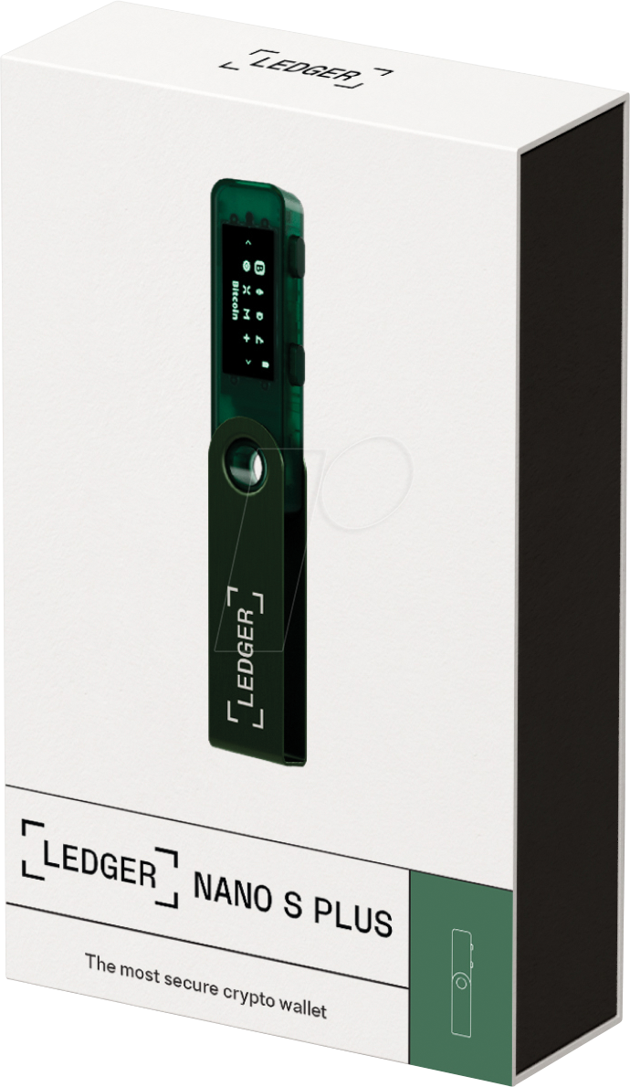 LEDGER Crypto wallet, Nano S Plus, emerald green | Crypto wallets at very  favourable prices | reichelt elektronik