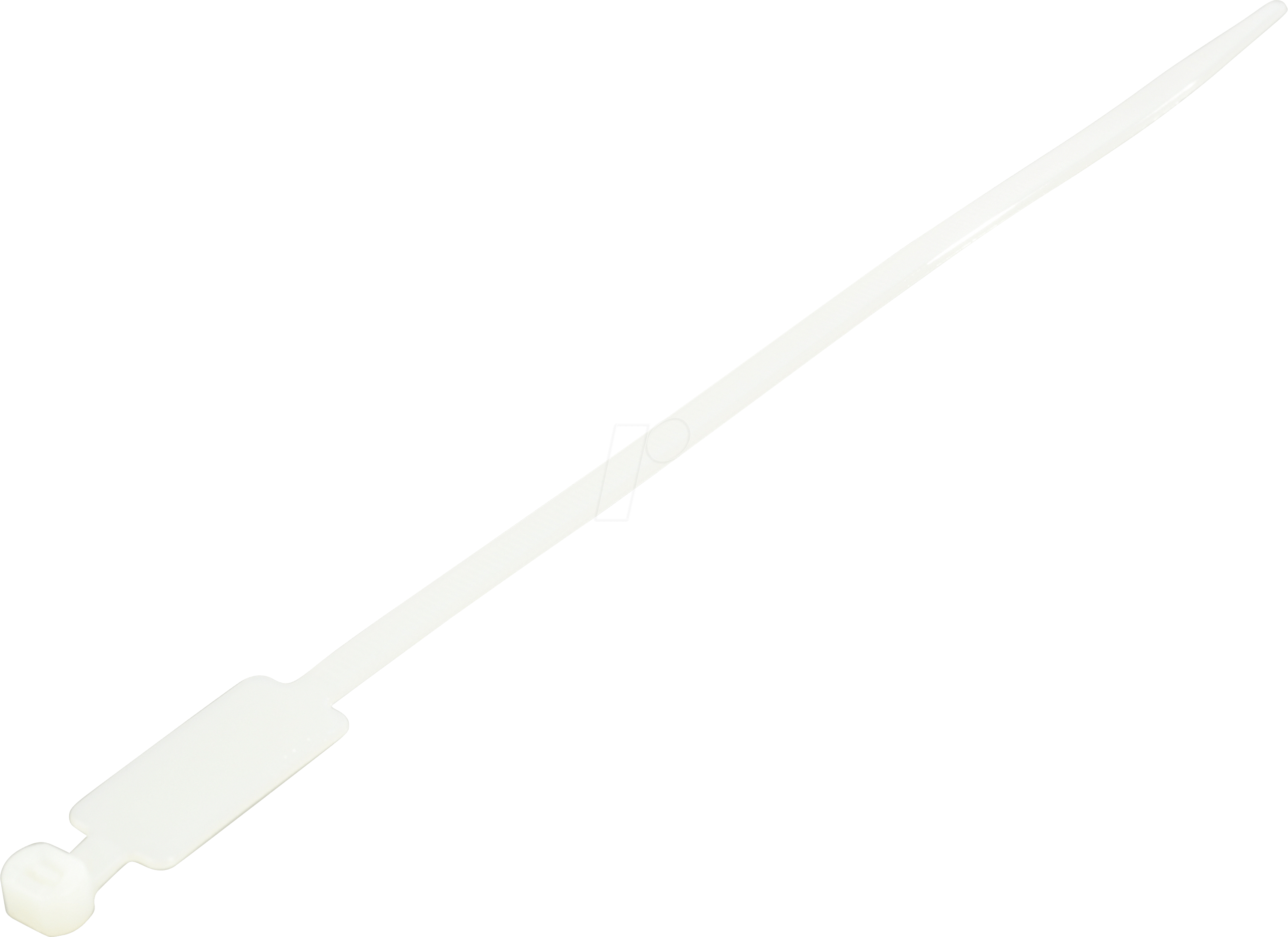 KAB 220-4,5 B - Kabelbinder mit Beschriftungsfeld (quer), 220 mm, natur, 100er-P