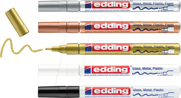 Edding Glanzlack-Marker edding 751 metallic 1-2mm VE=5 Farben