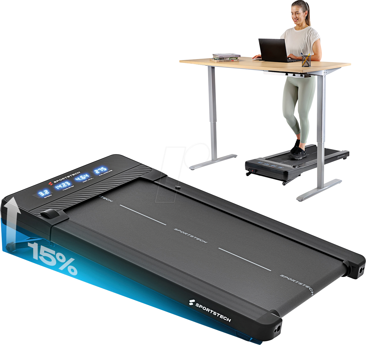 SPORTSTECH 20513 - Walking-Pad, sPad500 - 19°