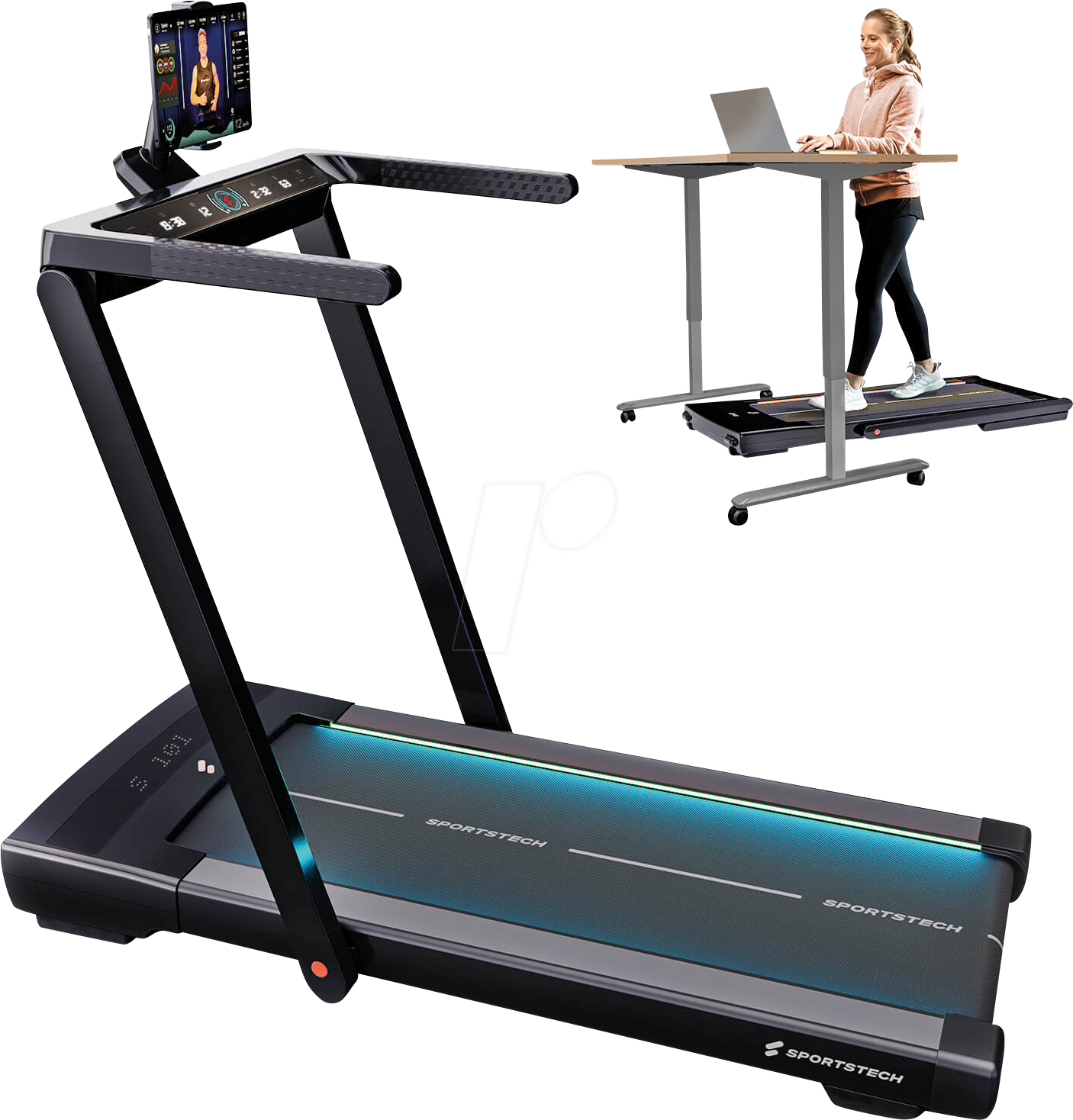 SPORTSTECH 20516 - 2in1 Laufband, sTread Fold Pro
