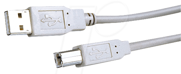 USB 2.0 кабель, высокоскоростной разъем A — разъем B, 3 м