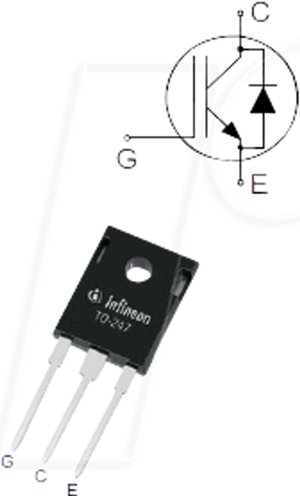 IGBT транзистор, N-канальний, 1200 В, 30 А, 217 Вт, TO-247