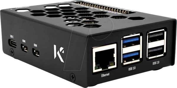 Корпус для Raspberry Pi 5, алюмінієвий, чорний