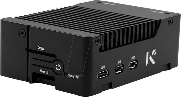 Корпус для Raspberry Pi 5 з радіатором, алюмінієвий, чорний