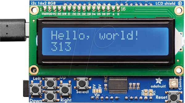 Набор Arduino LCD shield, сине-белый дисплей 16x2