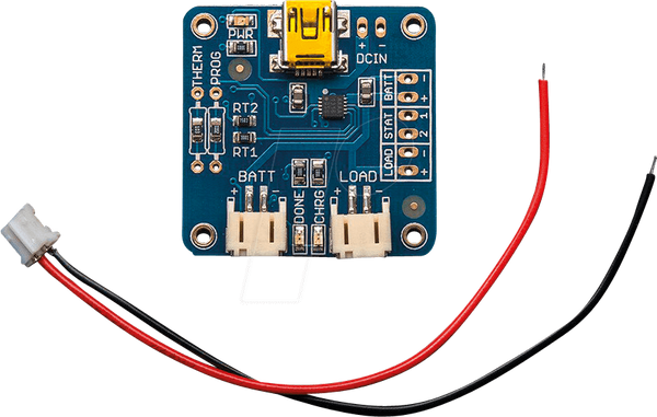 Плати розробника - Зарядний пристрій для Li-Ion / LiPo акумуляторів, miniUSB,