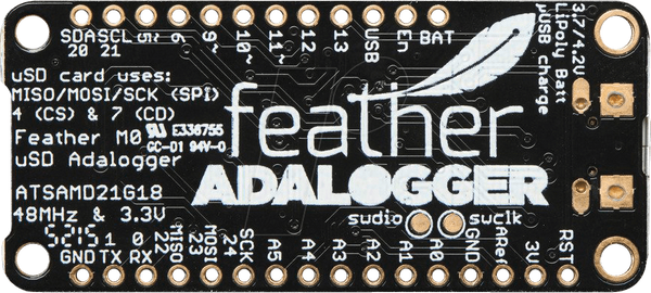 Платы разработки - Adafruit Feather M0 Adalogger