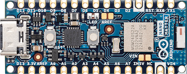 Arduino Nano Matter, MGM240S, BLE, OT, USB-C, сумісний з Matter
