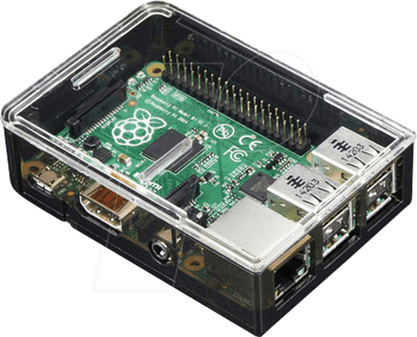 Чохол для Raspberry Pi 3, пластиковий, чорний/прозорий