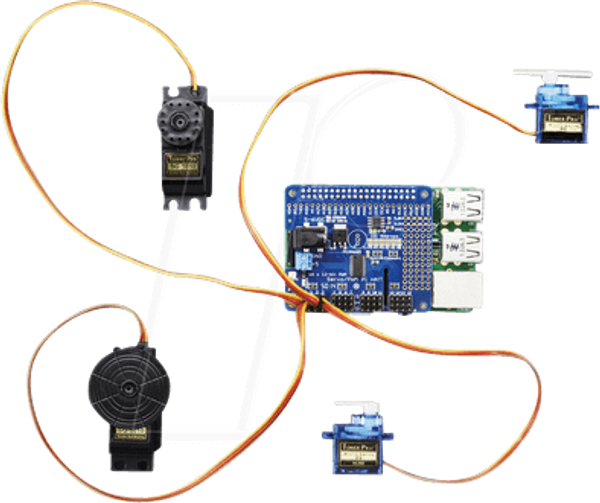 Raspberry Pi - Servo-HAT, 16-канальний ШІМ, PCA9685