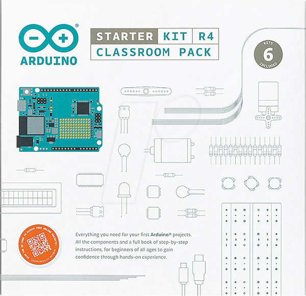 Arduino — стартовый комплект R4, вкл. Arduino Uno R4, DE, для 12 учеников
