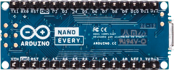 Arduino Nano Every, ATMega4809, з заголовком