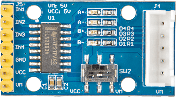 Arduino - Управление двигателем, вкл. шаговый двигатель, ULN2003A