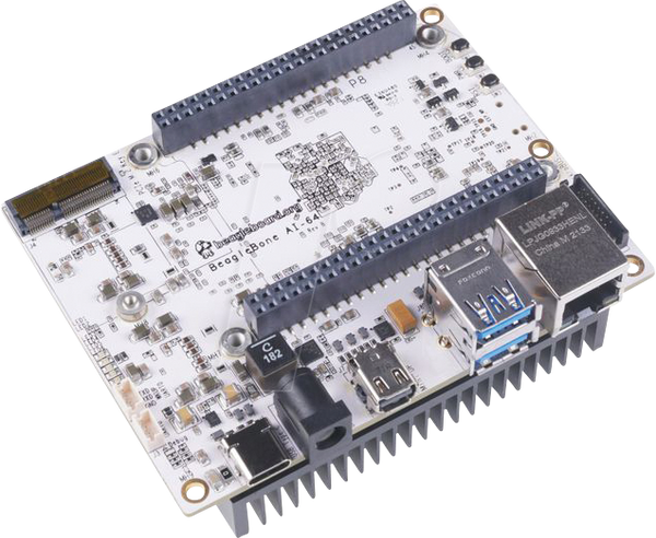 BeagleBone AI-64, 2 ГГц, 8 TOPS, 4 ГБ ОЗУ, 16 ГБ eMMC