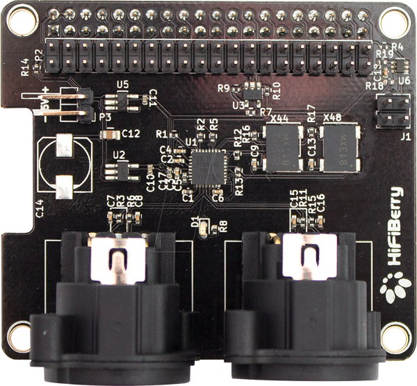 Raspberry Pi Shield - HiFiBerry DAC2 Pro XLR