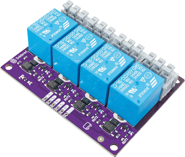 Плати розробника - Relay, 4 канали, SRD-05VDC-SL-C