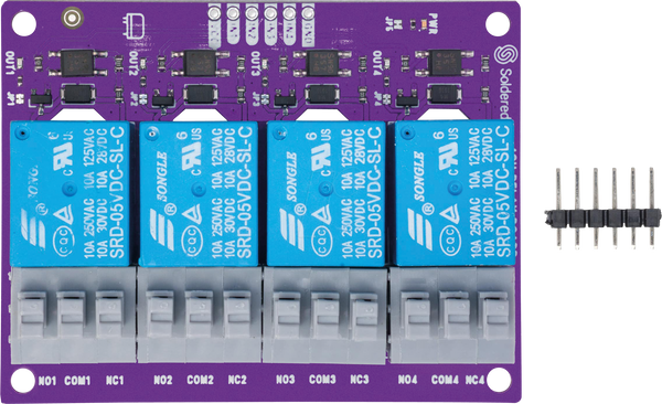 Плати розробника - Relay, 4 канали, SRD-05VDC-SL-C