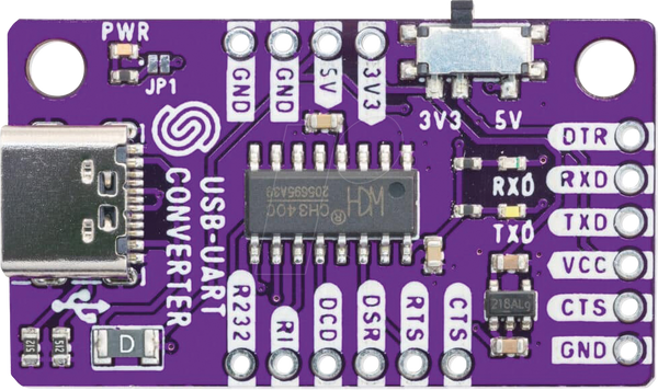 Плати розробника - роз'єм USB-C для UART, CH340