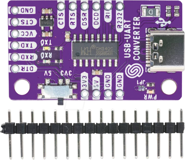 Плати розробника - роз'єм USB-C для UART, CH340