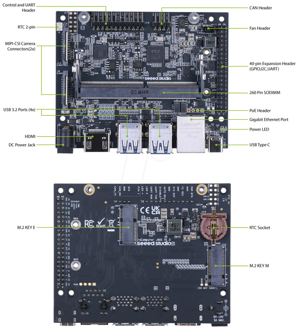 NVIDIA Jetson - плата введення/виведення для Orin NX / Orin Nano