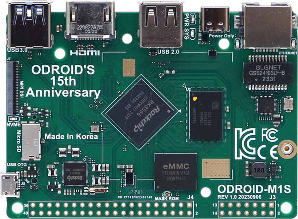 Odroid M1S, 4x 1.8 ГГц, 4 ГБ оперативної пам'яті, без роз'єму