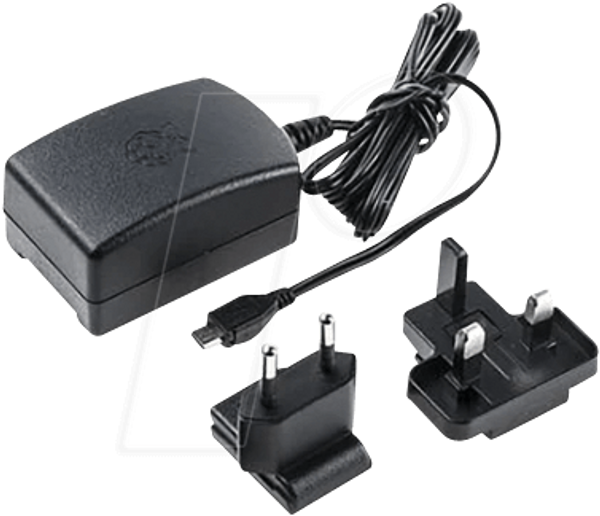 Raspberry Pi - блок живлення, 5 В, 2,5 А, Micro-USB, чорний