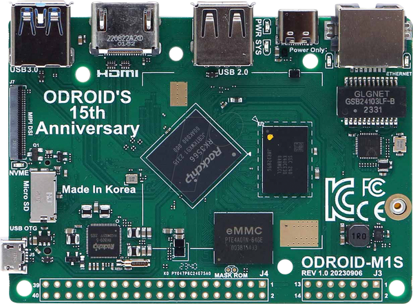 Odroid M1S, 4x 1.8 ГГц, 4 ГБ оперативної пам'яті, з роз'ємом