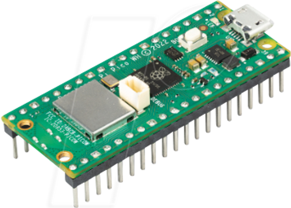 Raspberry Pi Pico WH, RP2040, Cortex-M0+, WLAN, microUSB