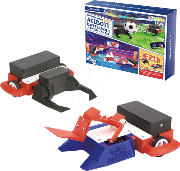 Набор Acebott Battle Car Kit - футбольный мяч + боевая машинка 2-в-1, ESP32