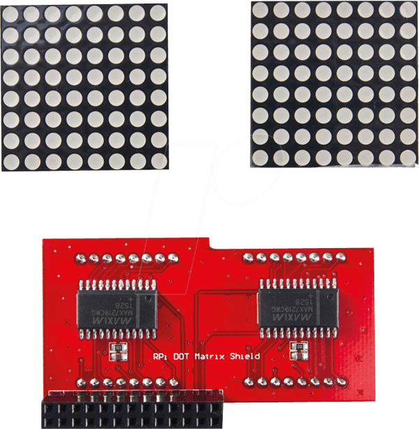 Raspberry Pi - світлодіодна матрична схема, 16 x 8, SPI