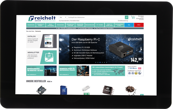 Raspberry Pi Shield - сенсорний РК-дисплей, 7 дюймів, 720x1280 пікселів