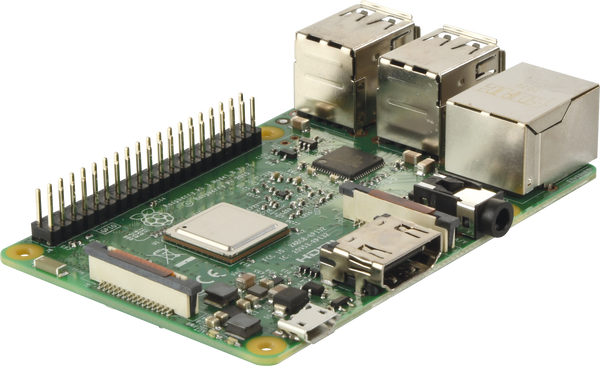 Raspberry Pi 3 B, 4x 1,2 ГГц, 1 ГБ оперативної пам'яті, WLAN, BT
