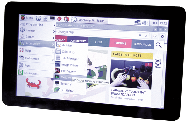 7-дюймовий сенсорний TFT-РК-дисплей, 800 x 480 пікселів