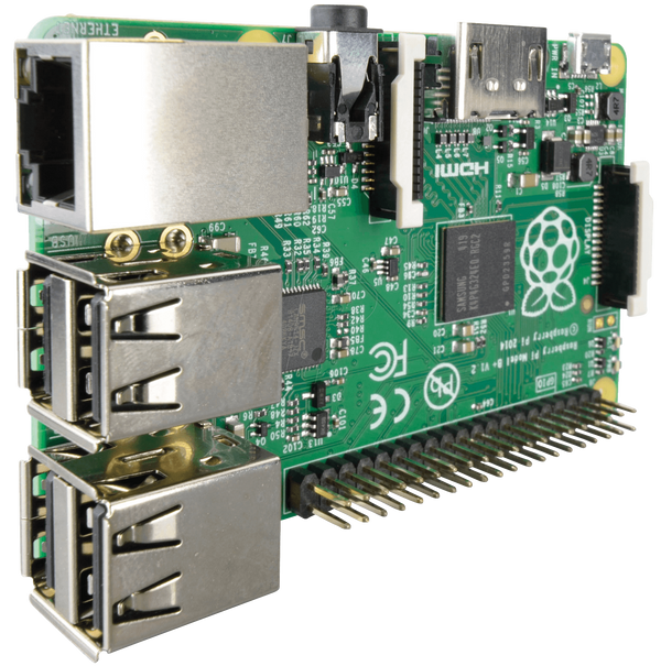 Raspberry Pi B+, 4 порти USB 2.0, 40-контактний GPIO