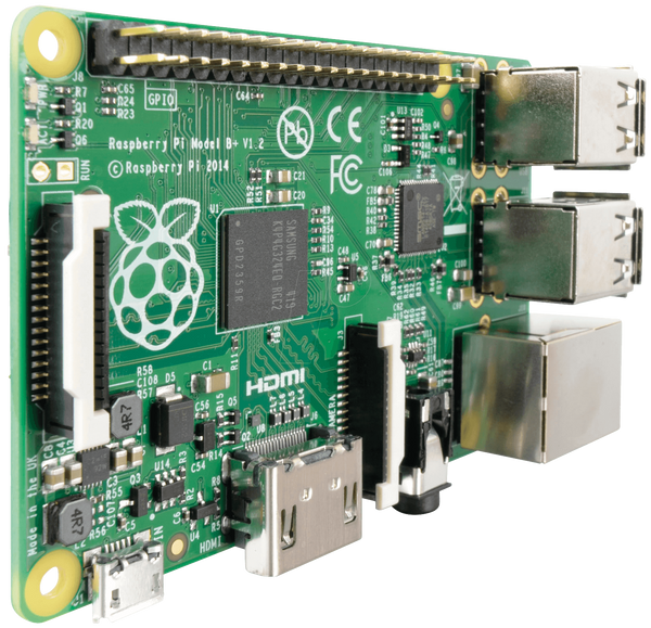 Raspberry Pi B+, 4 порти USB 2.0, 40-контактний GPIO