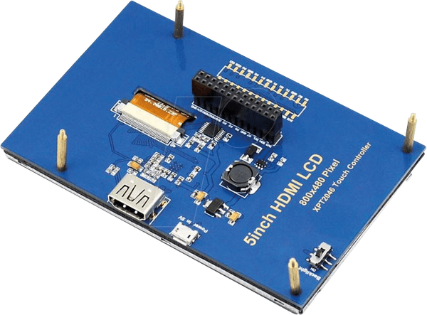 Raspberry Pi Shield - сенсорний РК-дисплей, 5 дюймів, 800x480 пікселів