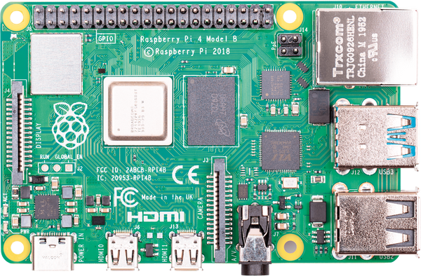 Raspberry Pi 4 B, 4x 1.8 GHz, 8 GB RAM, WLAN, BT