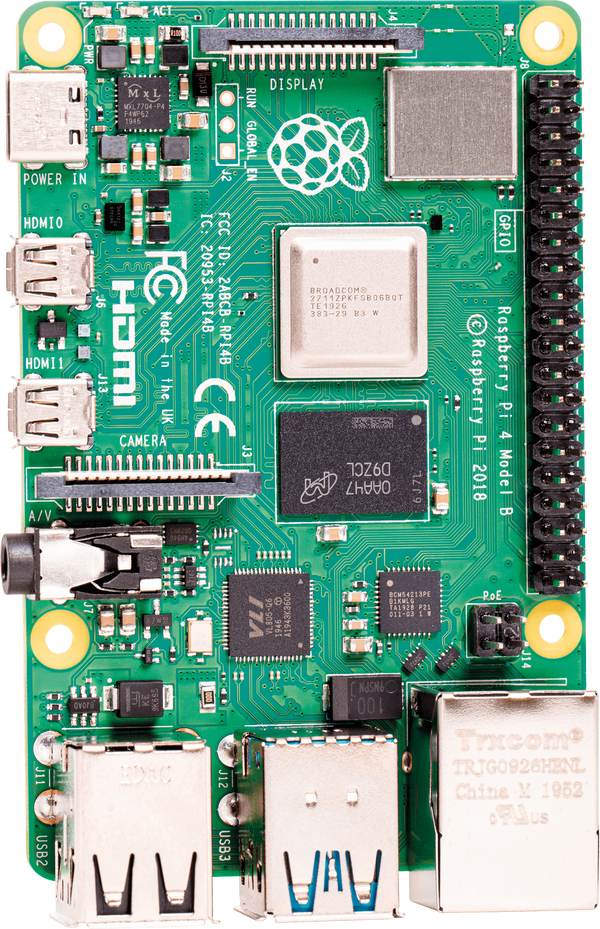 Raspberry Pi 4 B, 4x 1.8 GHz, 8 GB RAM, WLAN, BT